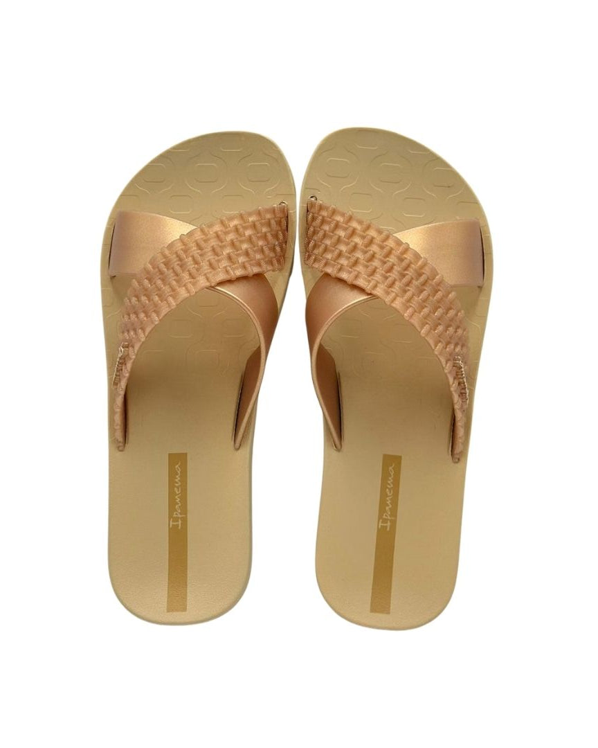 chinelos-bege-dourado-ipanema